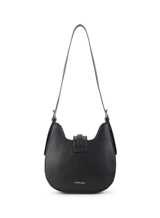 Fastrack Casual Shoulder Bag with Zipper and Magnet Closure for Girls, Medium Size with Internal Zipper Pocket, Made with High-Quality Faux Leather - Image 5